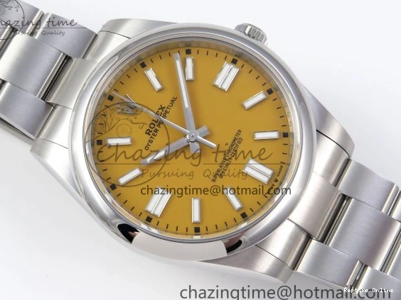 0504 WaterResistant OYSTER PERPETUAL 124300 41MM VSF 1:1 BEST EDITION 904L STEEL YELLOW DIAL VS 1769